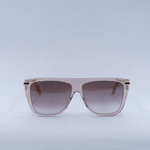 Jimmy Choo SUVI/S FWM/NQ Sunglasses Pink/Gold Aviator Frame, Brown Lenses